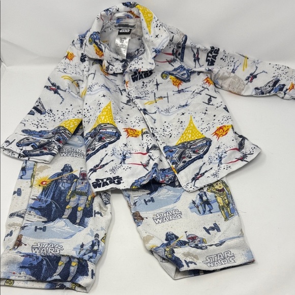 Pottery Barn Kids Other - Pottery Barn Kids Star Wars Pajama Set - White and Blue size 2T